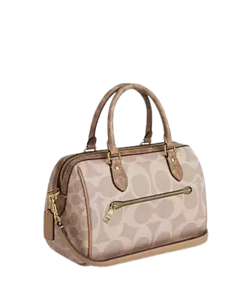 Coach Rowan Satchel Bag In Blocked Signature Canvas
