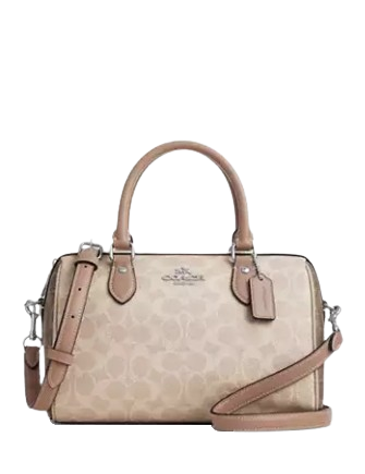 Coach Rowan Satchel Bag In Blocked Signature Canvas