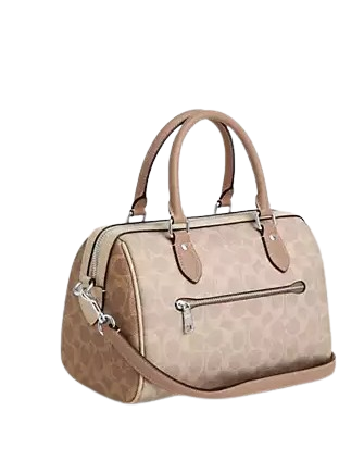 Coach Rowan Satchel Bag In Blocked Signature Canvas