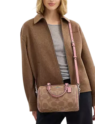 Coach Rowan Satchel Bag In Maxi Signature Canvas