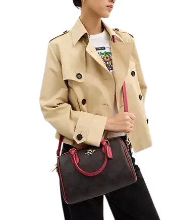 Coach Rowan Satchel Bag In Maxi Signature Canvas
