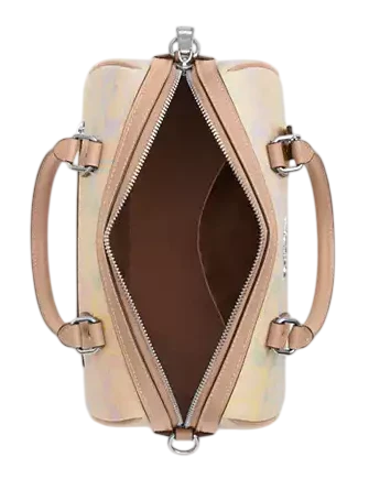 Coach Rowan Satchel Bag In Rainbow Signature Canvas