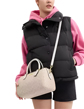 Coach Rowan Satchel Bag In Signature Canvas