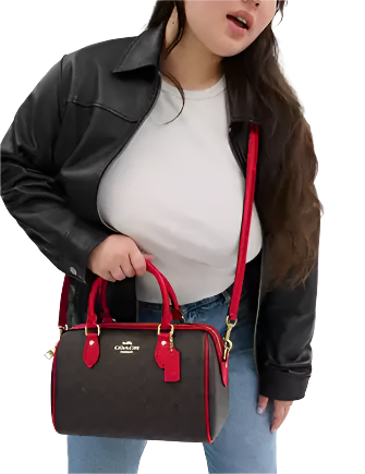 Coach Rowan Satchel Bag In Signature Canvas