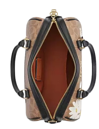 Coach Rowan Satchel Bag In Signature Canvas With Floral Print
