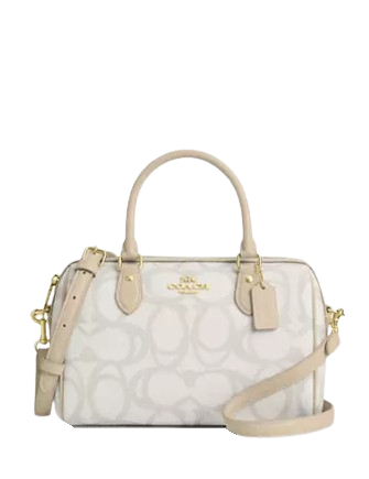 Coach Rowan Satchel Bag In Sketch Signature Canvas