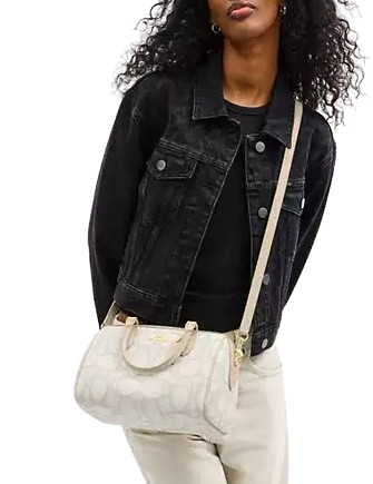 Coach Rowan Satchel Bag In Sketch Signature Canvas