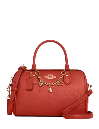 Coach Rowan Satchel Bag With Charms