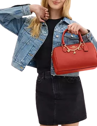 Coach Rowan Satchel Bag With Charms