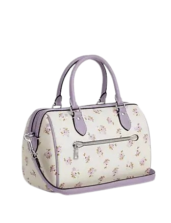 Coach Rowan Satchel Bag With Floral Print