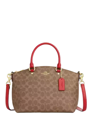 Coach Sadie Satchel Bag In Signature Canvas