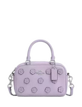 Coach Satchel Crossbody Bag With Floral Applique