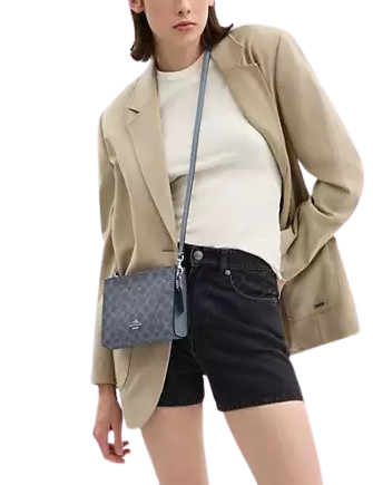 Coach Slim Crossbody Bag In Signature Canvas