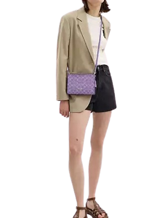 Coach Slim Crossbody Bag In Signature Canvas