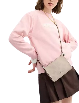 Coach Slim Crossbody Bag In Signature Canvas