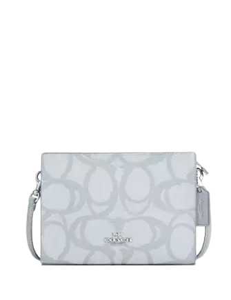 Coach Slim Crossbody Bag In Sketch Signature Canvas