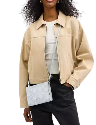 Coach Slim Crossbody Bag In Sketch Signature Canvas