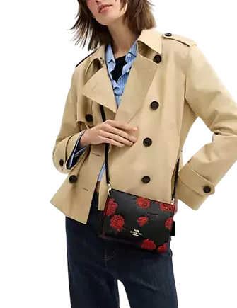 Coach Slim Crossbody Bag With Floral Print