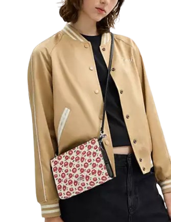 Coach Slim Crossbody Bag With Floral Print