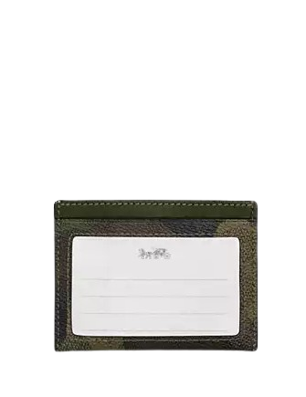 Coach Slim Id Card Case In Signature Camo Print
