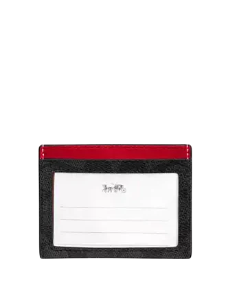 Coach Slim Id Card Case In Signature Canvas
