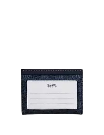 Coach Slim Id Card Case In Signature Canvas With Coach Graphic