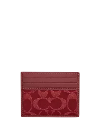Coach Slim Id Card Case In Signature Denim