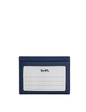 Coach Slim Id Card Case With Baseball Print