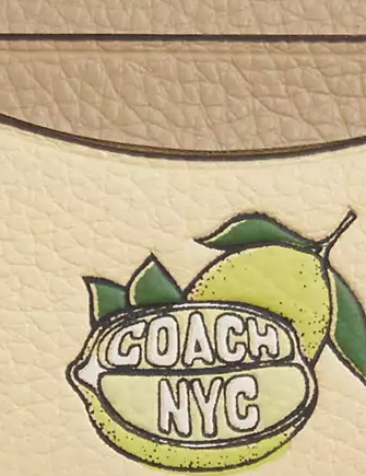 Coach Slim Id Card Case With Lemon Graphic