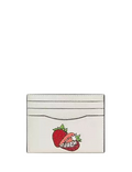Coach Slim Id Card Case With Strawberry Graphic