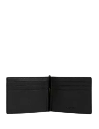 Coach Slim Money Clip Billfold Wallet In Signature Canvas