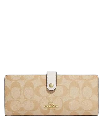 Coach Slim Wallet In Signature Canvas