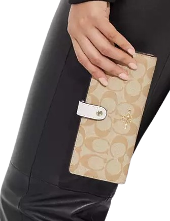 Coach Slim Wallet In Signature Canvas