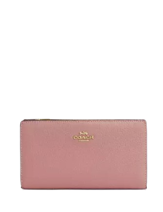 Coach Slim Zip Wallet In Colorblock Signature Canvas