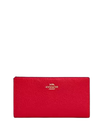 Coach Slim Zip Wallet In Colorblock Signature Canvas