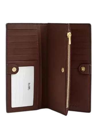 Coach Slim Zip Wallet In Signature Canvas