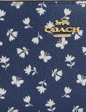 Coach Slim Zip Wallet With Floral Print