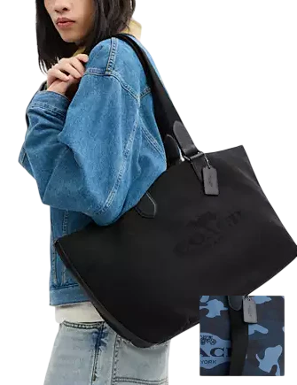 Coach Small Tour Tote Bag With Camo Print