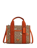 Coach Smith Tote Bag 24 In Signature Canvas With Orange Print
