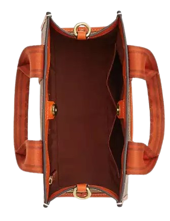 Coach Smith Tote Bag 24 In Signature Canvas With Orange Print