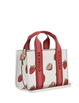 Coach Smith Tote Bag 24 With Strawberry Print