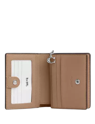 Coach Snap Wallet In Rainbow Signature Canvas