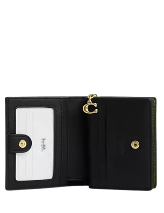 Coach Snap Wallet In Signature Camo Print