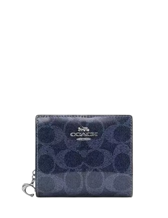 Coach Snap Wallet In Signature Canvas