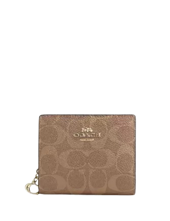Coach Snap Wallet In Signature Canvas