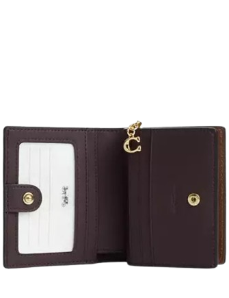 Coach Snap Wallet In Signature Canvas