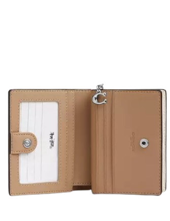 Coach Snap Wallet In Signature Canvas