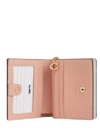 Coach Snap Wallet In Signature Canvas With Floral Print