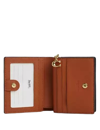 Coach Snap Wallet In Signature Canvas With Floral Print