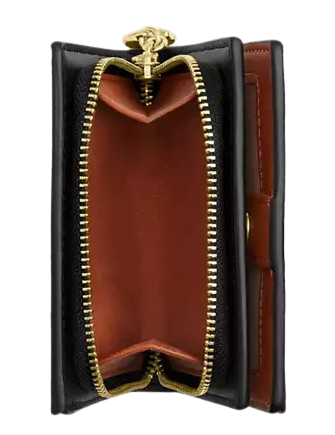Coach Snap Wallet In Signature Canvas With Floral Print